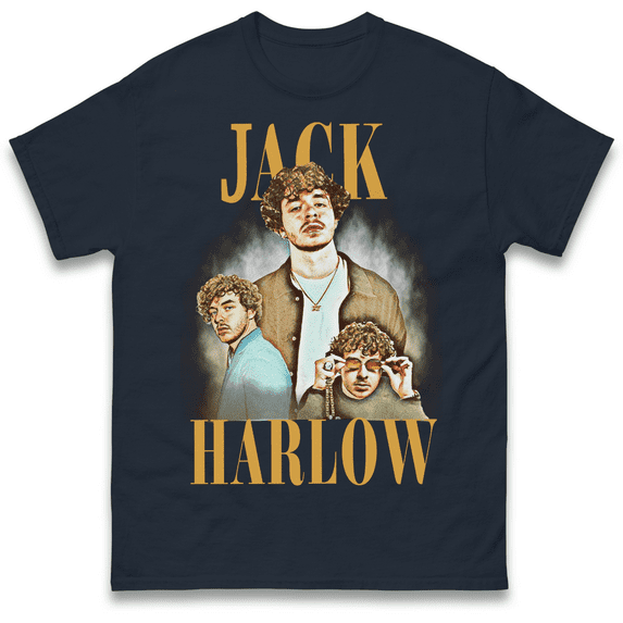 Jack Harlow T Shirt,Navy Color,Size L