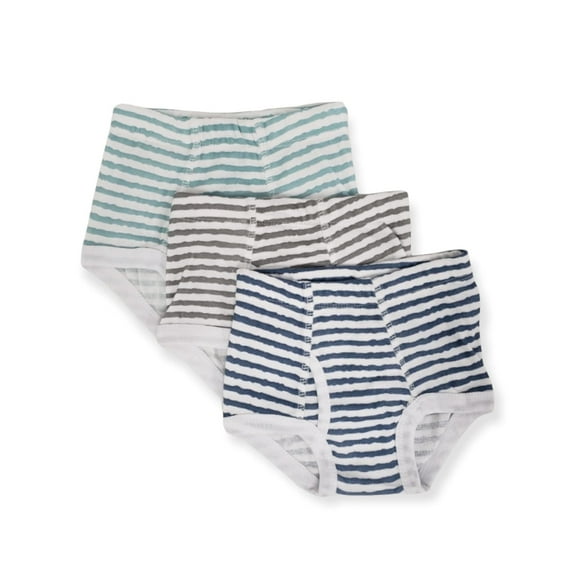 Jack & Jill Boys Briefs with Comfort Flex Waistband Printed Briefs - Breathable 100% Cotton 3-Pack (Size 2)