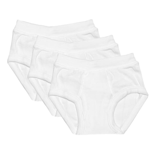 Jack & Jill Boys White Briefs 100% Cotton (Size 3)