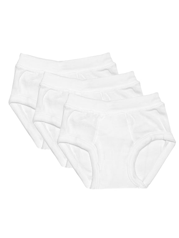 Jack & Jill Boys White Briefs 100% Cotton (Size 6)
