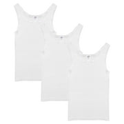 Jack & Jill Girls Tank Top, White 3-Pack