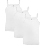 Jack & Jill Girls Undershirts - Cami Tank Top - White Tank Top - 100% Cotton - 3 Pack (Size 10)