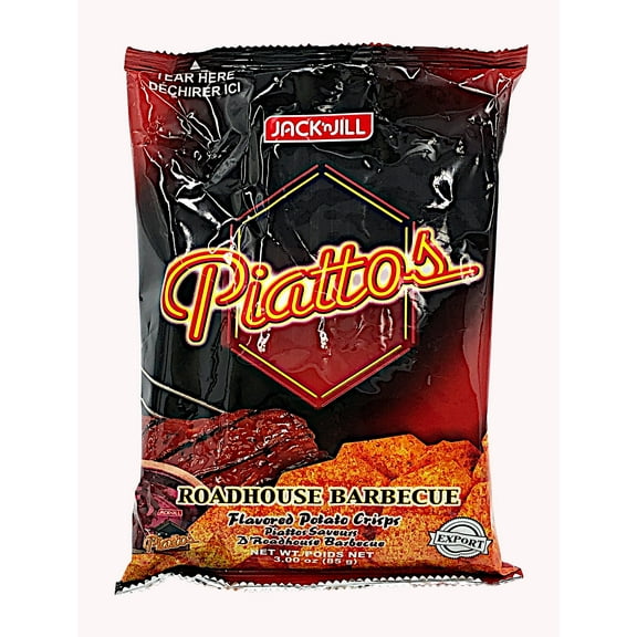 Jack & Jill Piattos Roadhouse Barbecue Snack Chips, 3 Pack
