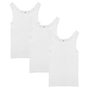 Jack & Jill Tank Tops Girls - White Undershirt - Girls Toddler Tank Top Soft & Breathable 100% Cotton (Size 2)