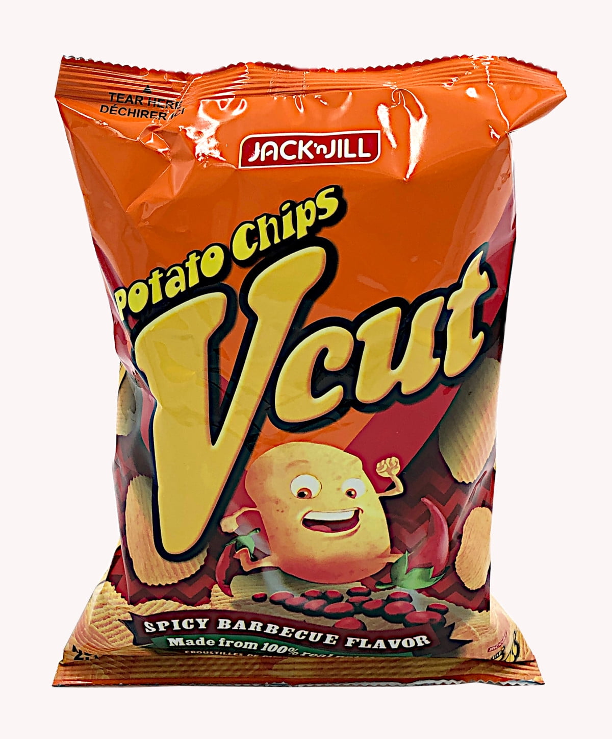 Jack Jill V Cut Potato Chips Spicy Barbecue Pack of 6 Walmart