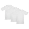 thumbnail image 1 of Jack & Jill V-Neck Short Sleeve Undershirts for Boys - T Shirts for Boys - Loose-fit Design White Undershirt - Made of Combed Cotton (Size 12), 1 of 3
