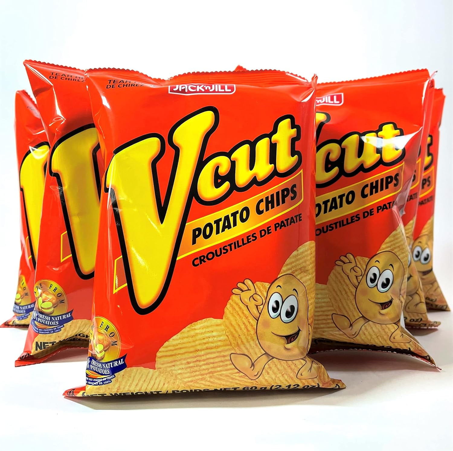 Jack Jill Vcut Potato Chips 60 G 6PACK