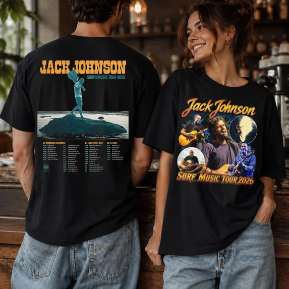Jack Johnson Surf Music Tour 2026 T-Shirt For Fan