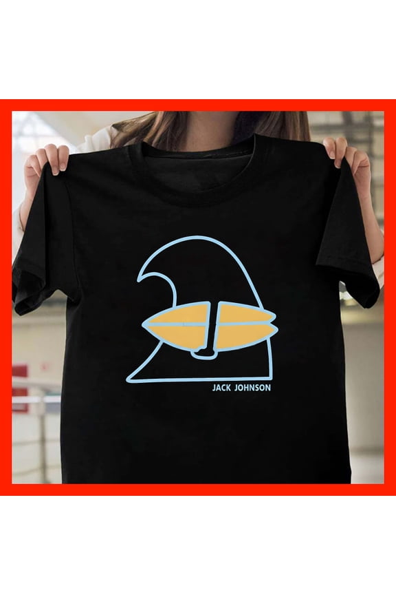 Jack Johnson Surf Wave Graphic T-Shirt - Minimalist Beach Vibes Music Fan Tee G1119, for Unisex, Sizes S–5XL
