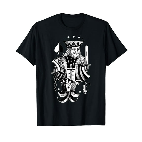Jack Joker Playing Cards Blackwork T-Shirt