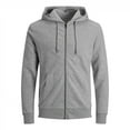 thumbnail image 1 of Jack & Jones Basic Zip Hoodie - Light Grey Melange, 1 of 1