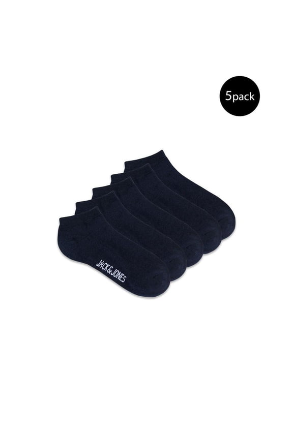 Jack & Jones Men's Sneaker Socks 5 Pack - Jacdongo Socks, One Size Navy 40-46 (Uk 7-11)