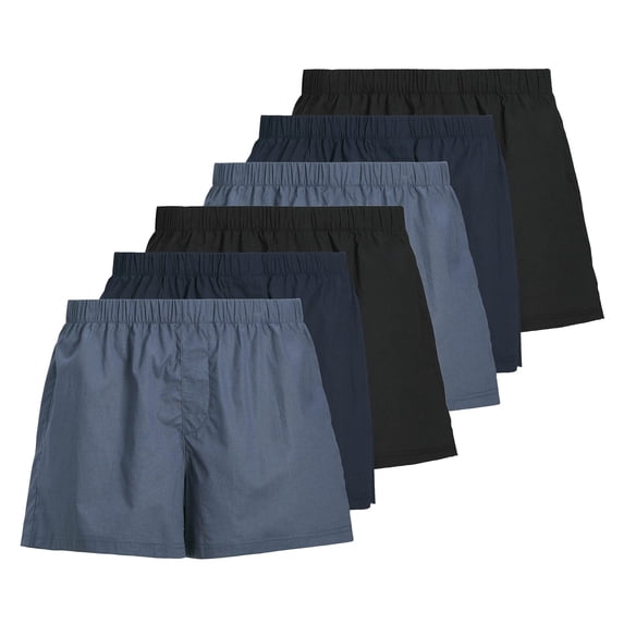 Jack&Jones Men Web Boxer Shorts Cotton Blue M