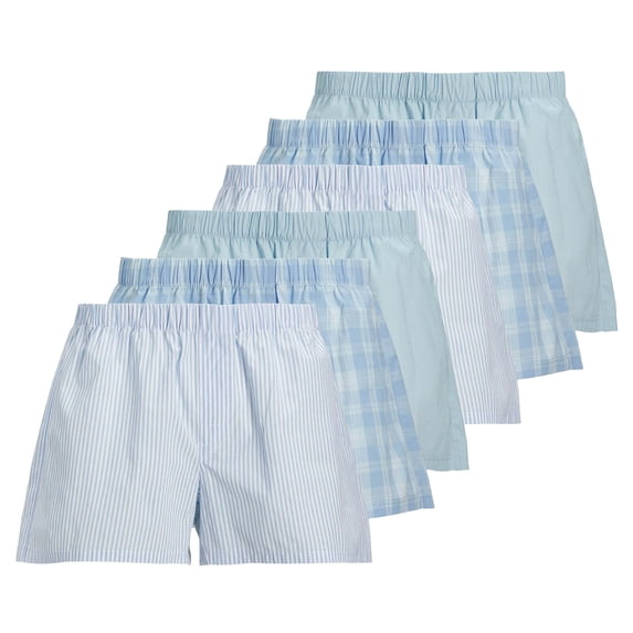 Jack&Jones Men Web Boxer Shorts Cotton Blue M