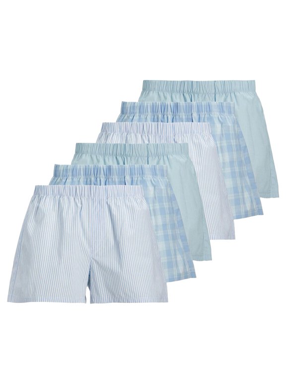 Jack&Jones Men Web Boxer Shorts Cotton Blue Xxl