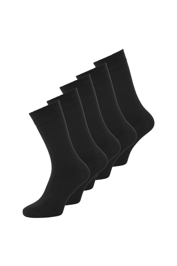 Jack&Jones Men's Bamboo Socks 5 Pack - Jacbasic, One Size Black 40-46 (Uk 7-11)