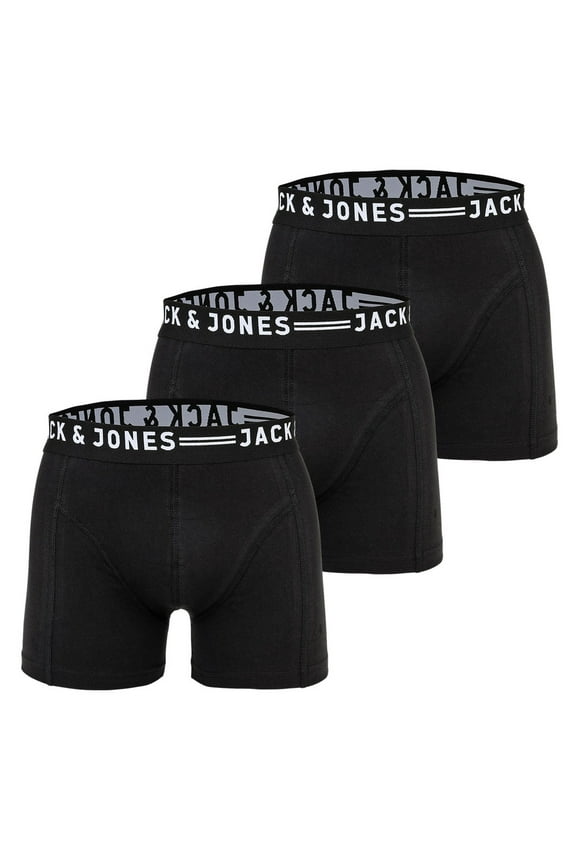 Men's Boxer Shorts, 3-Pack - Sense Trunks, Cotton Stretch Black Xl (X-Large)