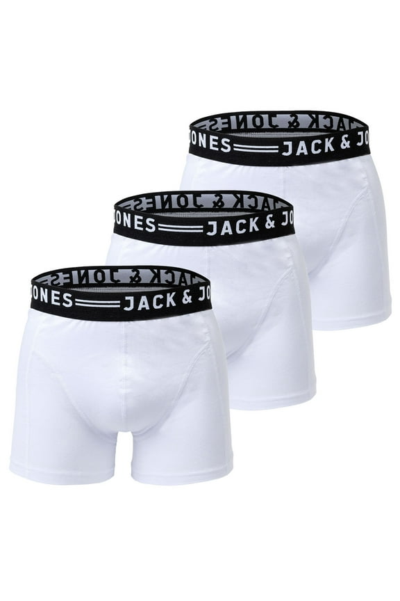 Men's Boxer Shorts, 3-Pack - Sense Trunks, Cotton Stretch White 2Xl