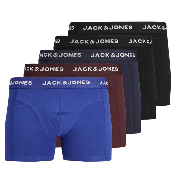 Jack&Jones Men's Boxer Shorts 5-Pack - Jacblack Friday Trunks Black/Blue/Red M (Medium)