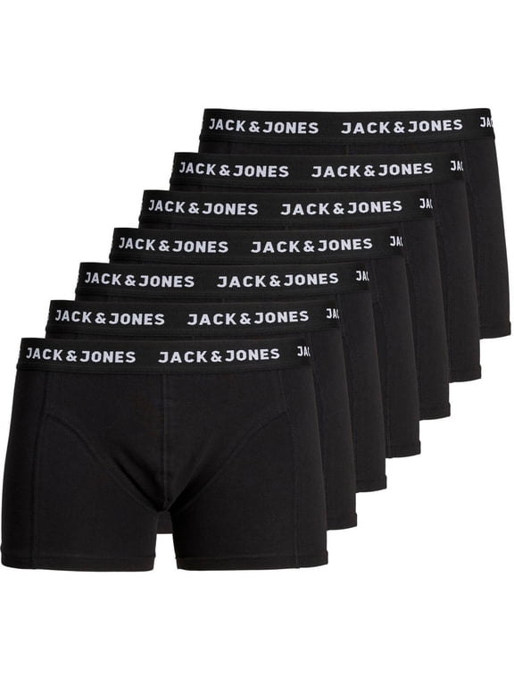 Men's Boxer Shorts, 7-Pack - Jachuey Trunks, Cotton Stretch Black 2Xl