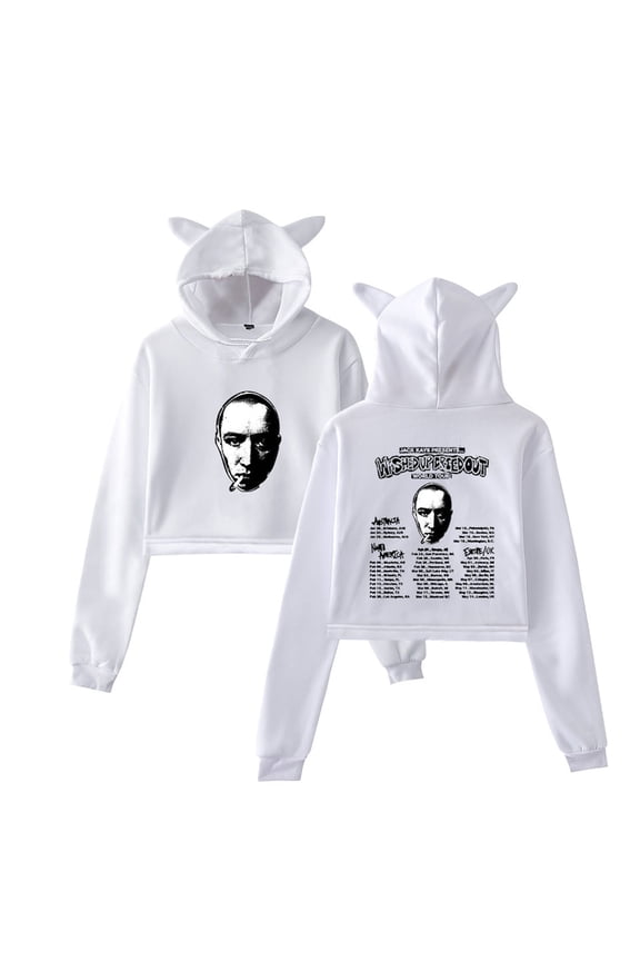 Jack Kays 2025 Washed Up Dried Out World Tour Unisex Short Sleeve Cat Ear Hoodie Casual Streetwear Sweatshirt