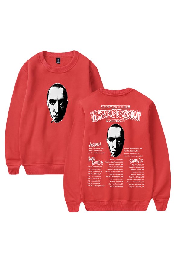 Jack Kays Washed Up Dried Out US Tour 2025 Crewneck Long Sleeve Streetwear Women Men Sweatshirt