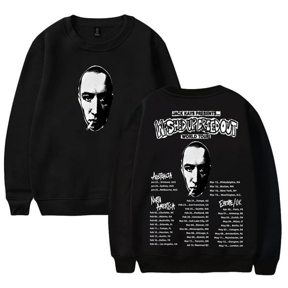 Jack Kays Washed Up Dried Out US Tour 2025 Crewneck Long Sleeve Streetwear Women Men Sweatshirt