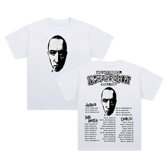 Jack Kays Washed Up Dried Out US Tour 2025 T-shirt Short Sleeve Cotton Tee Women Men Streetwear Tops