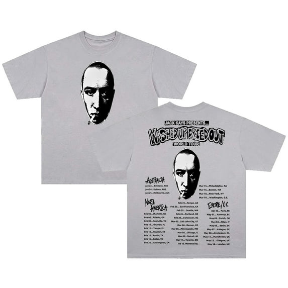 Jack Kays Washed Up Dried Out US Tour 2025 T-shirt Short Sleeve Cotton Tee Women Men Streetwear Tops
