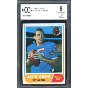 Jack Kemp Card 1968 Topps #149 BGS BCCG 8