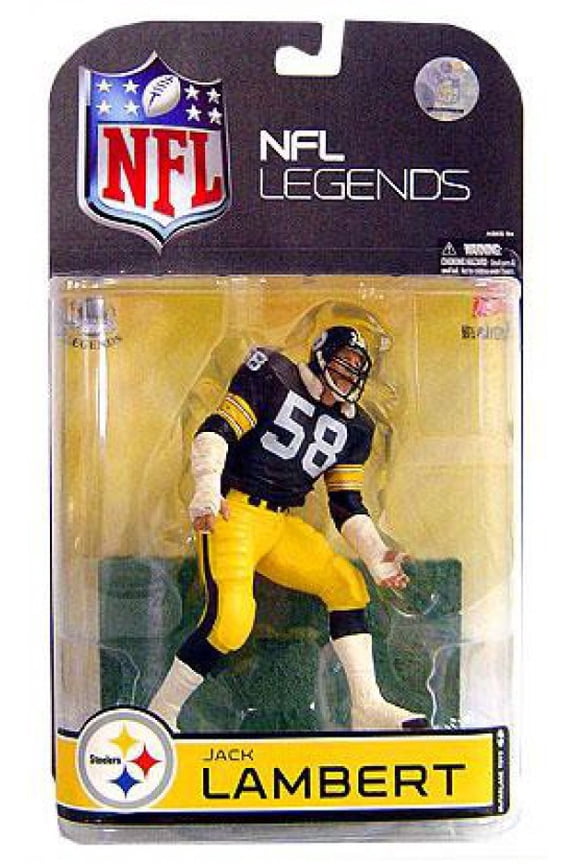 Jack Lambert Action Figure Black Face Mask NFL Pittsburgh Steelers