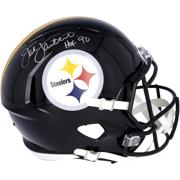 Jack Lambert Pittsburgh Steelers Autographed Riddell Speed Replica Helmet with "HOF 90" Inscription - Fanatics Authentic Certified