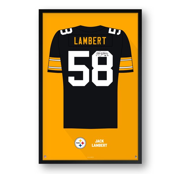 Jack Lambert Pittsburgh Steelers Framed 14" x 20" Retired Jersey Art Print
