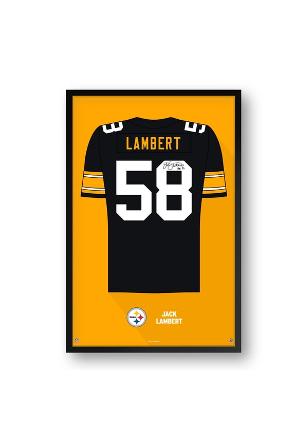 Jack Lambert Pittsburgh Steelers Framed 14" x 20" Retired Jersey Art Print