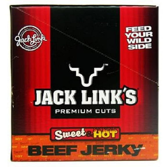 Jack Link Beef Jerky, Sweet & Hot - Bag, Count 10 (1.25 oz) - Jerkys / Grab Varieties & Flavors