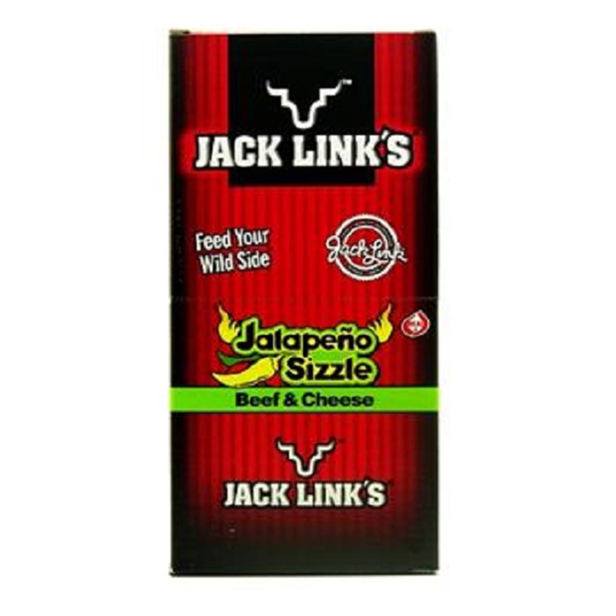 Jack Link Beef Stick, Beef & Cheese Jalapeno Sizzle, Count 16 (1.2 oz) - Jerkys / Grab Varieties & Flavors