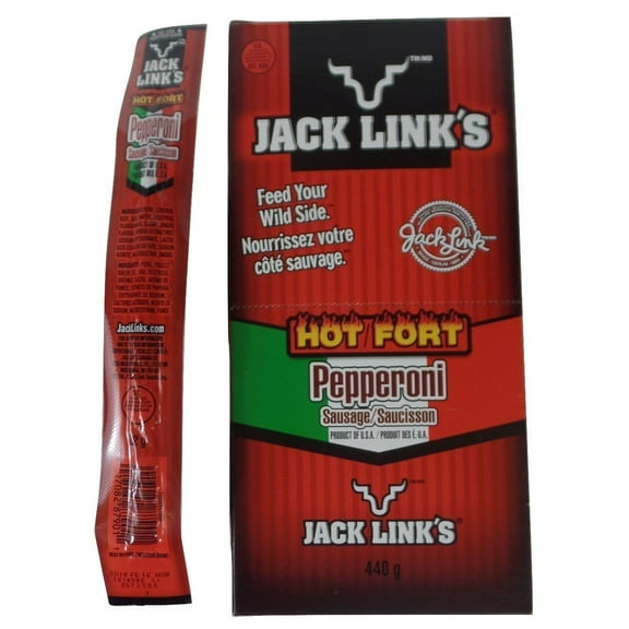 Jack Link's Hot Pepperoni Sausage Sticks 20-22g{Imported from Canada}