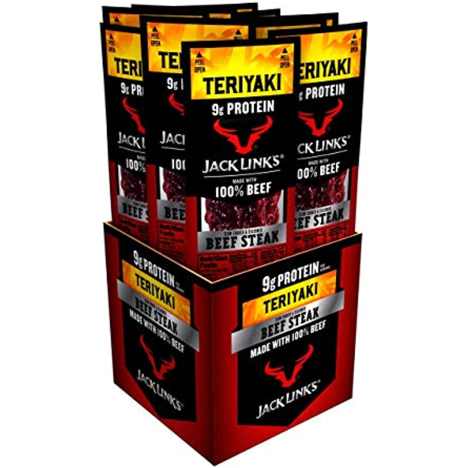 Jack Link’S Premium Cuts Beef Steak, Teriyaki, Great Protein Snack With