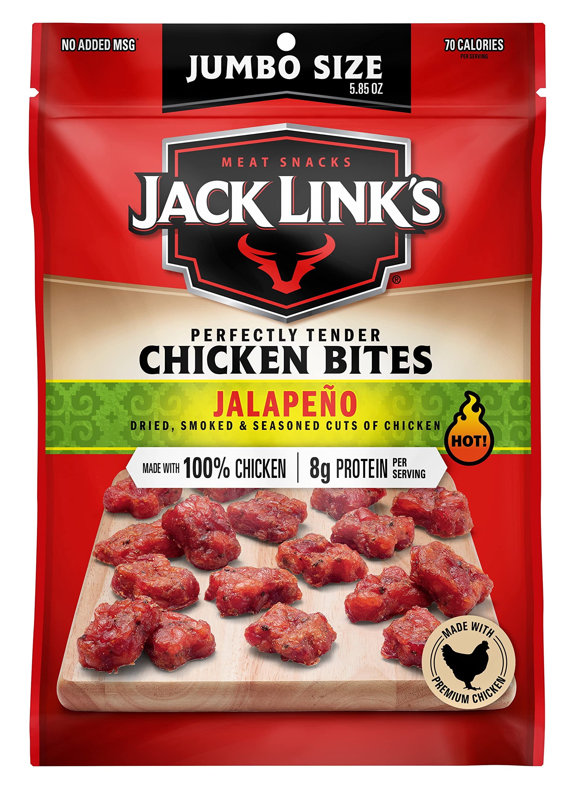 Jack Link,S Tender Chicken Bites, Jalapeno Flavorful Ready To Eat