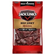Jack Link’s Beef Jerky, Made with 100% Beef, Original, 10g of Protein Per Serving, 8 oz bag