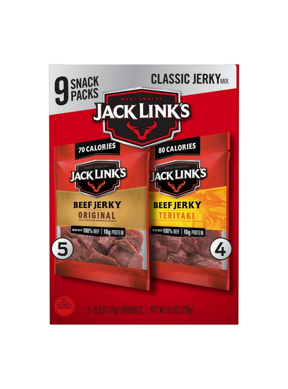 Jack Link's 100% Beef Original & Teriyaki Jerky 9 count Multipack