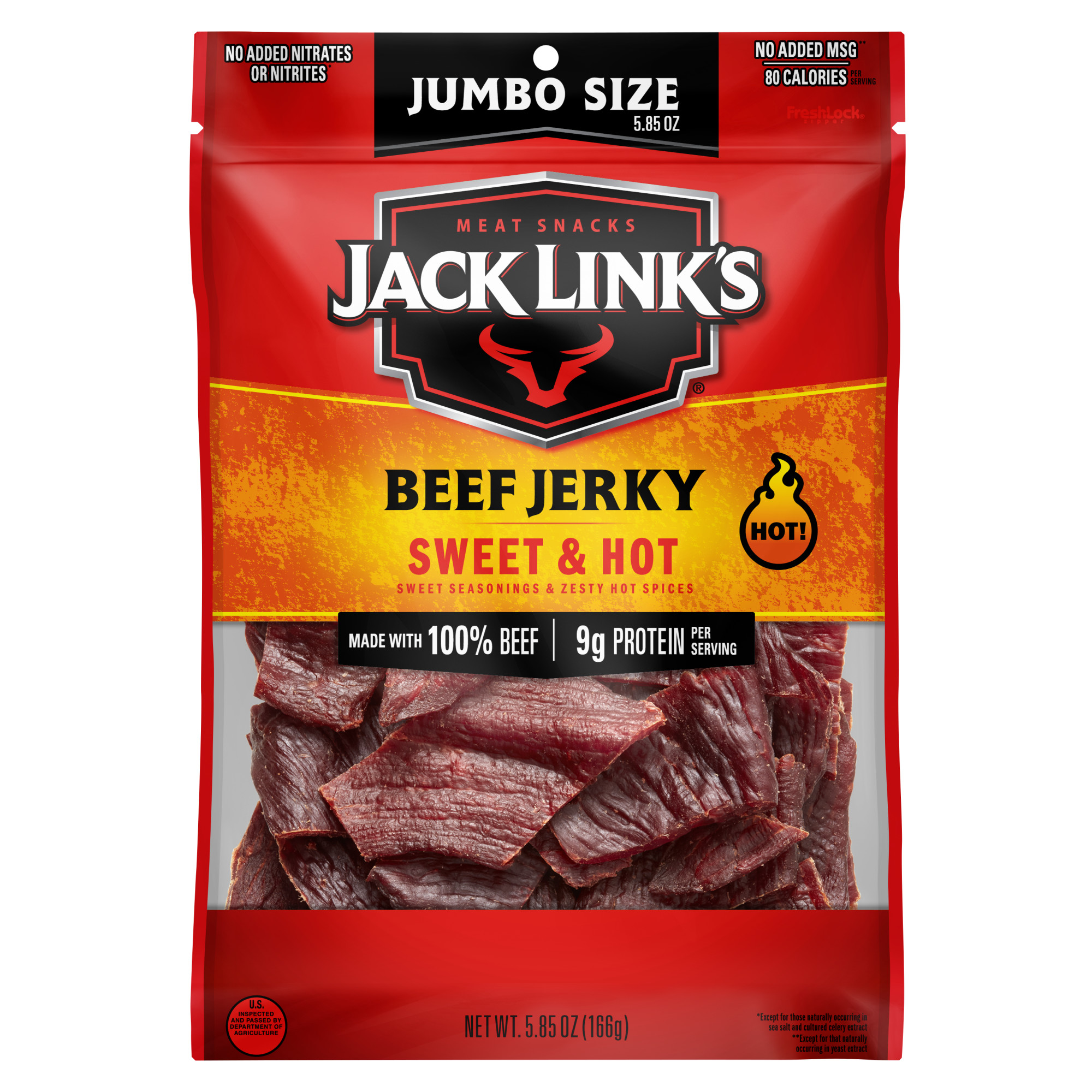 Jack Link's 100% Beef Sweet & Hot Beef Jerky 5.85oz Resealable Bag - image 1 of 5