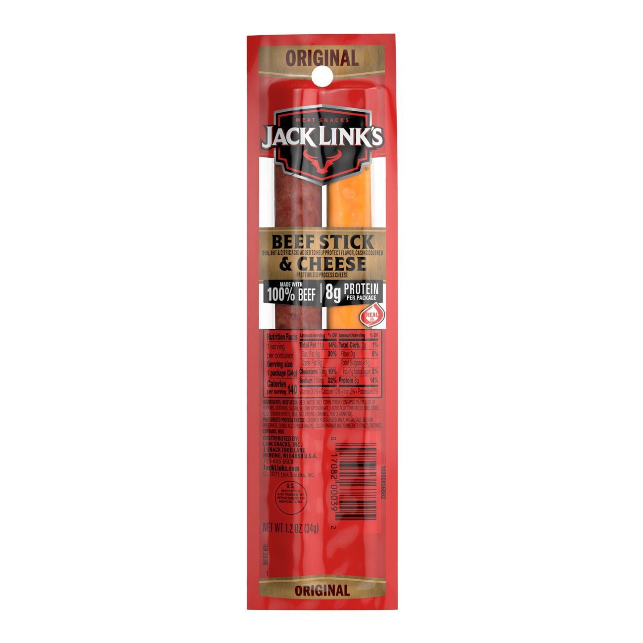 Jack Link's 8g Protein Beef & Cheese Combo - 1.2 oz Package May Vary