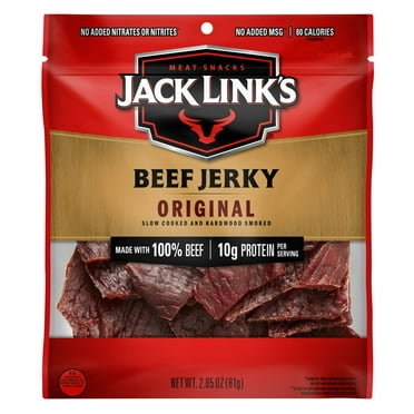 Jack Link’s Beef Jerky, 100% Beef, Original, 2.85 oz, 10g of Protein per Serving (Pack of 4)