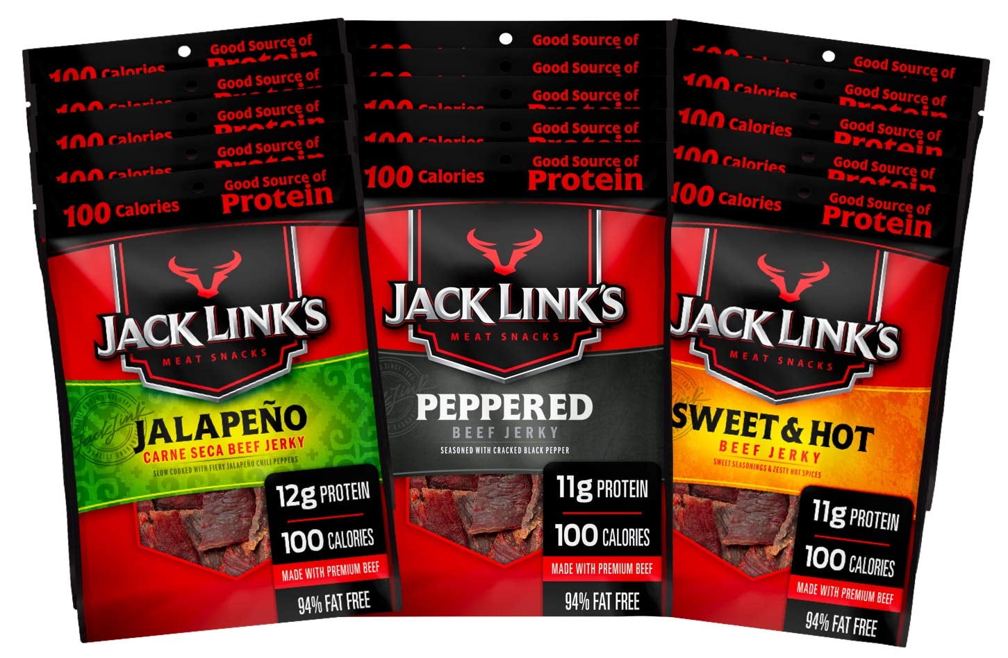 Jack Link’s Beef Jerky Bold Variety Pack Includes Sweet & Hot