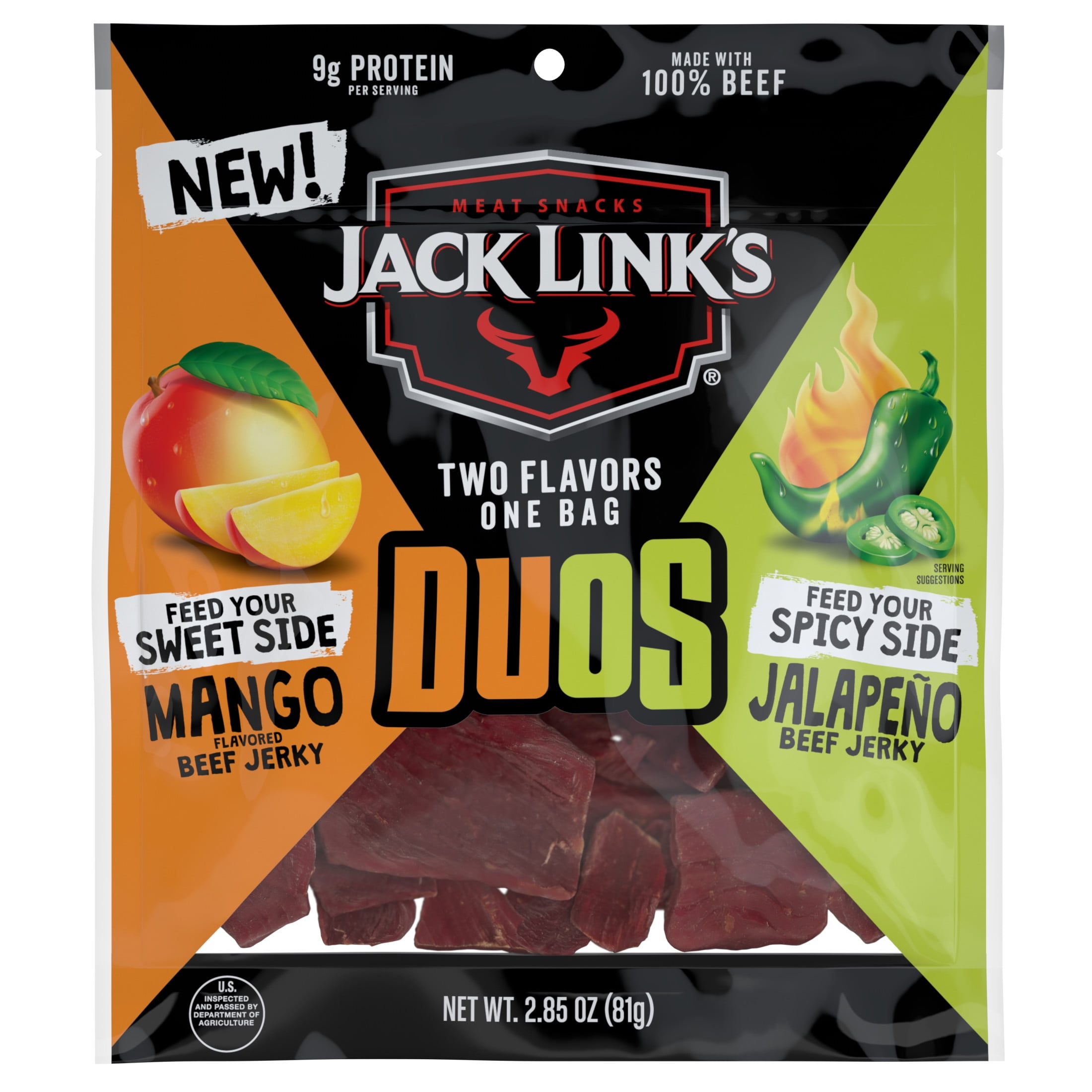 Jack Link's Beef Jerky DUOs - Mango & Spicy Jalapeo, 2.85 Ounce