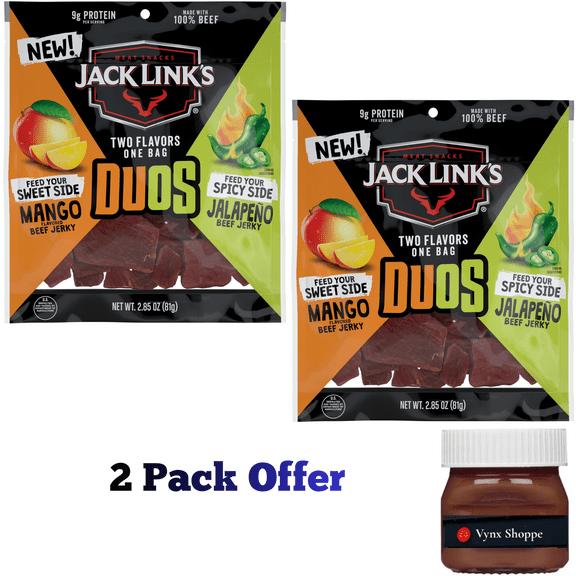 Jack Link's Beef Jerky DUOs - Mango & Spicy Jalapeo, 2.85 Ounce