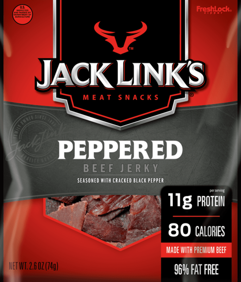 Jack Link's Beef Jerky Peppered, Meat Snack, 2.6Oz