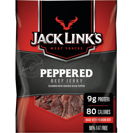 Jack Link's Beef Jerky, Protein Snack, Peppered, 3.25oz