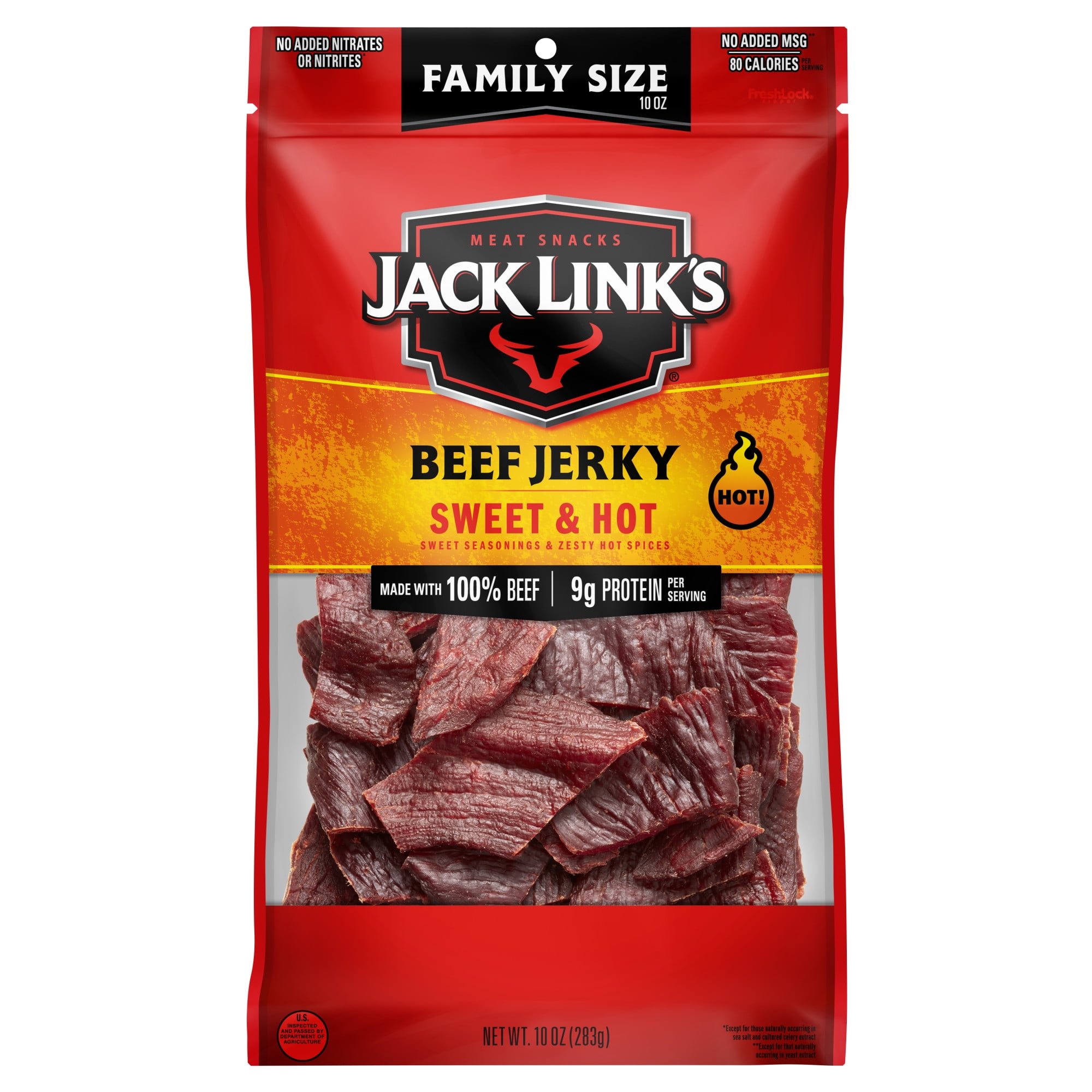 Jack Link’s Beef Jerky, Sweet & Hot, 100% Beef, 9g of Protein per ...